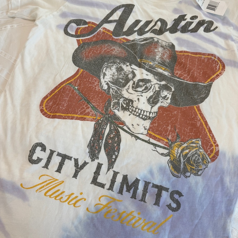 NWT! 2024 Austin City Limits Cowboy Tie Dye Lineup Tee Shirt
